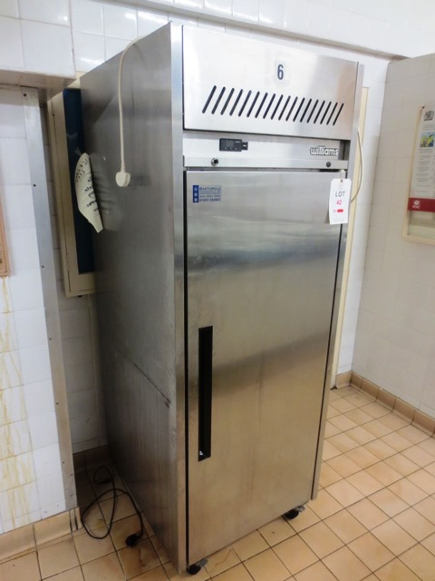 Electrolux, stainless steel, single door refridgerator, model: VINGTN, serial no: 22907006