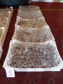 Five trays of assorted glassware stock (as lotted)