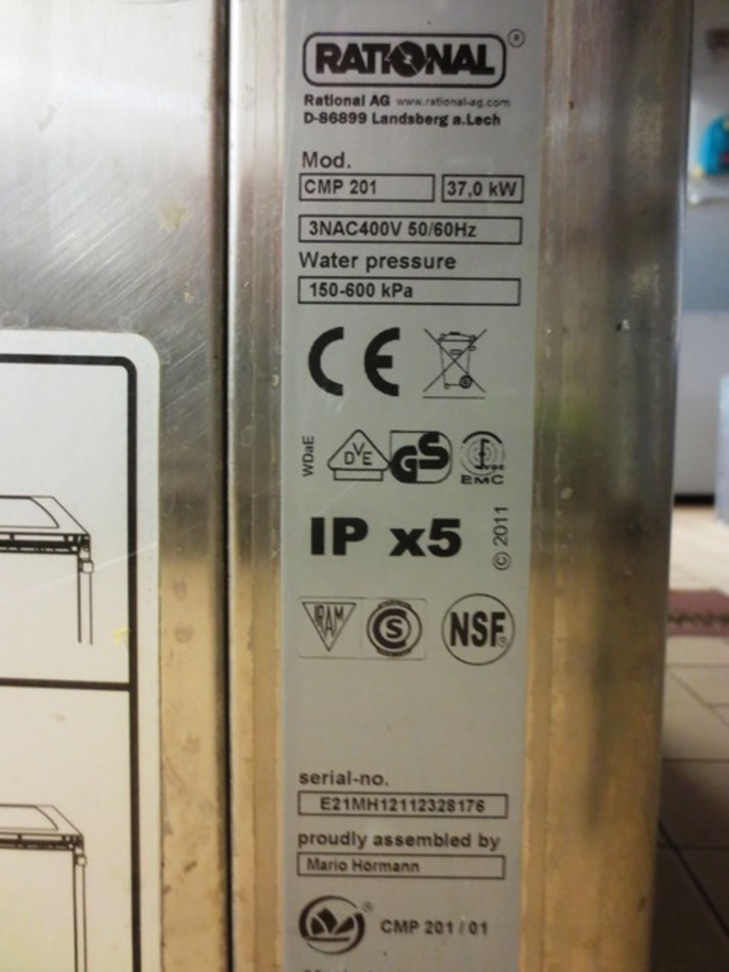 Rational Combi Master Plus, stainless steel combi oven, model: CMP201, serial no: - Image 3 of 4