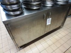 Victor twin stainless steel door cupboard, with stainless steel counter top (galvanised steel