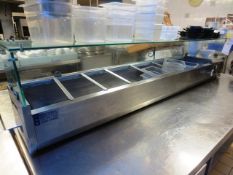 Polar Refridgeration, stainless steel/glass topped salad counter