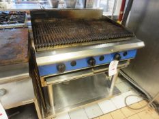 Blue Seal, stainless steel gas fired griddle, approx width 900mm