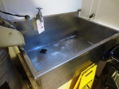 Two stainless steel rectangular basin (excludes tap), approx 1000mm in length (only one in picture)