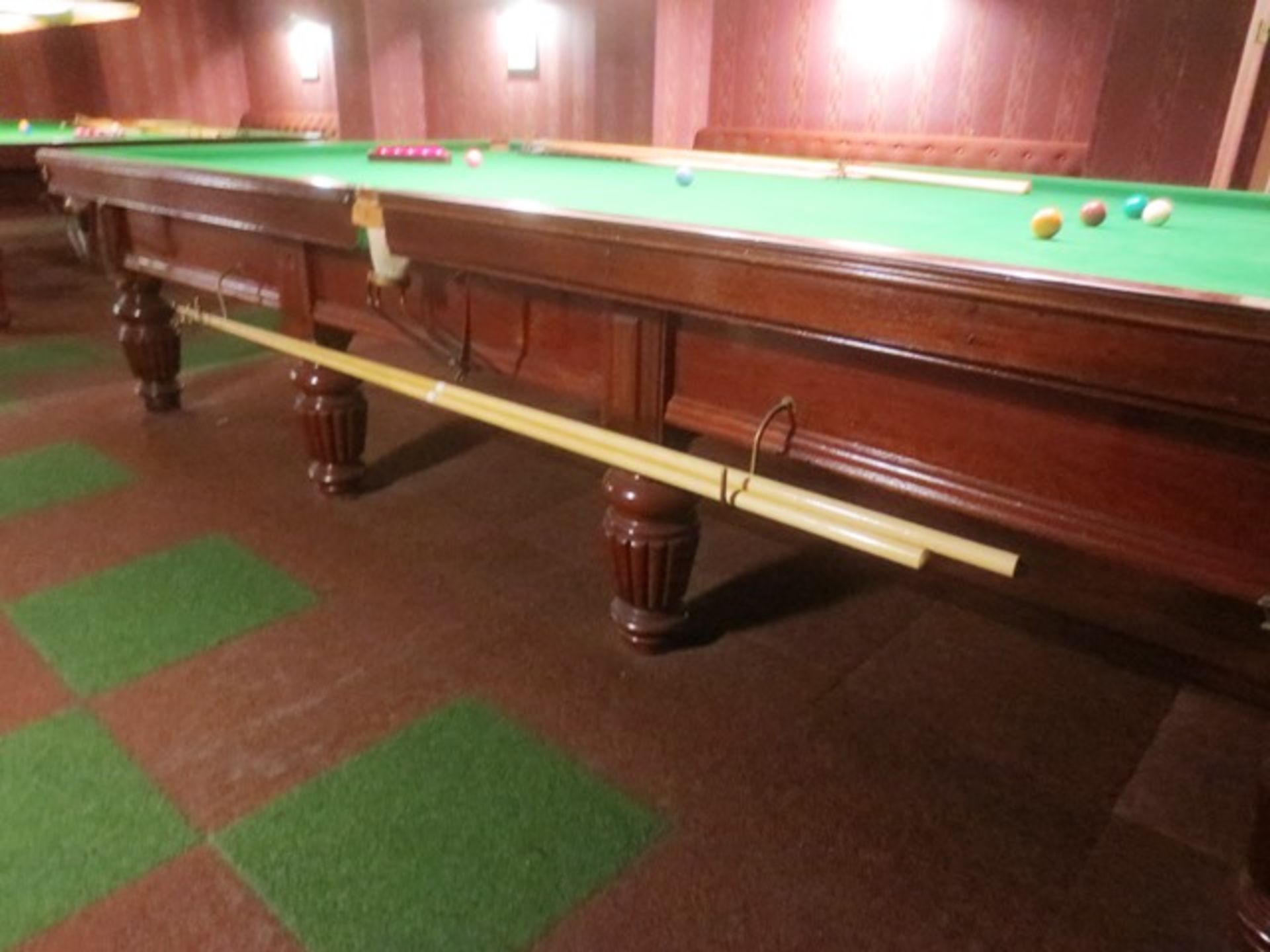 Riley Taskforce 1987 snooker table, with set of snooker balls (minus black ball), - Image 3 of 3