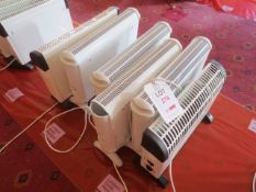 Six assorted space heaters, 240v
