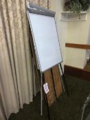 Two 'A' frame display boards and five collapsible tables