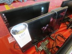 Two Seiki 22" LED TVs, model: SE24HDO/UK, with remotes (Please note: certain TVs currently have 3