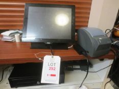 Aures Yuno-Base 151- Black Touch Screen POS system, serial no: TWAS SNG 290445, with cash drawer and