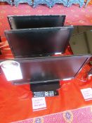 Three Logik 22" LED TVs, model: L24FE12, with remotes (Please note: certain TVs currently have 3 amp