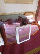 Eleven various timber framed wall mirrors