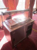 Moffat VCBM3 stainless steel, 3 tray mobile serving unit, serial no: S4338/04/12, 240v