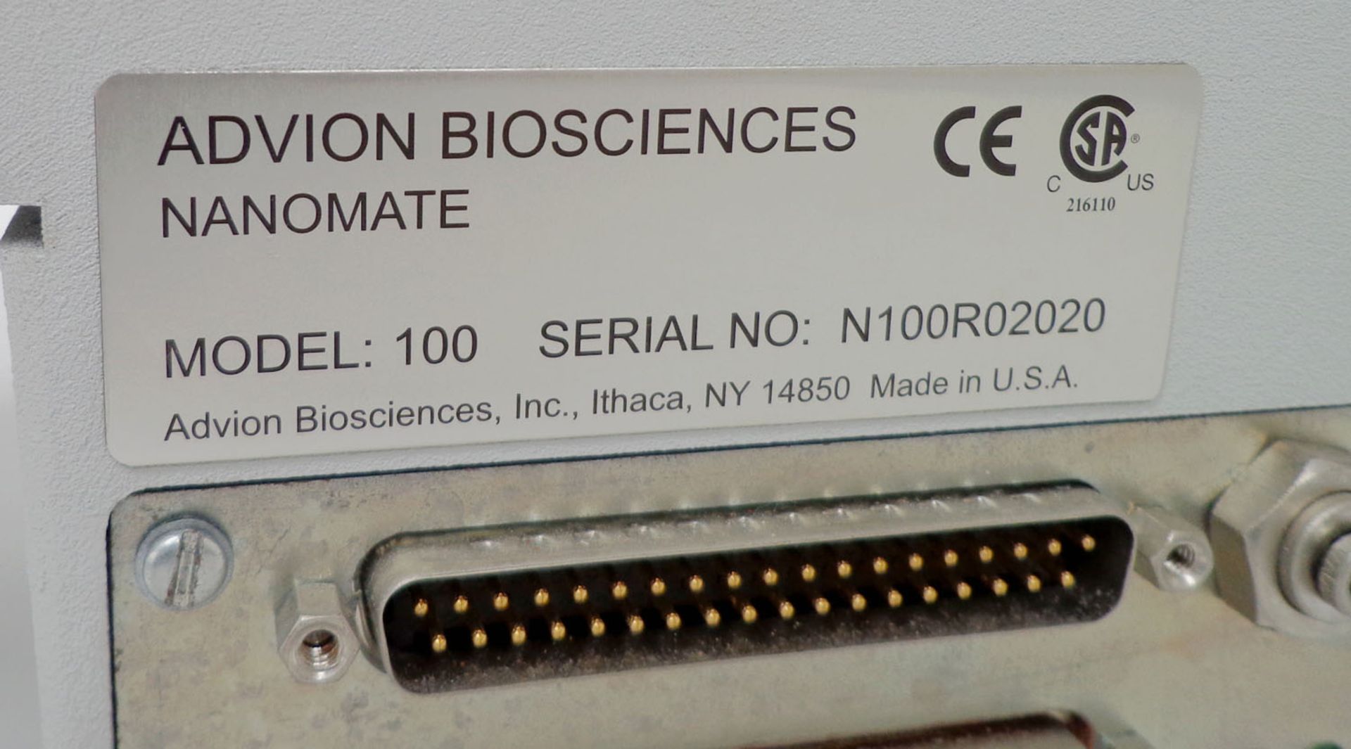Advion Bio Sciences, Model 100 S/N N100R02020 - Image 7 of 8