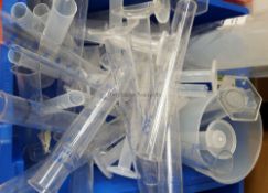 Plastic measuring tubes, contents as shown in image