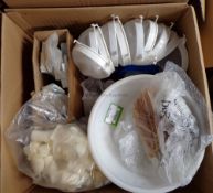 Assorted sterilized pasteur pipettes, sieves , funnels, etc. contents as shown in image (ref: