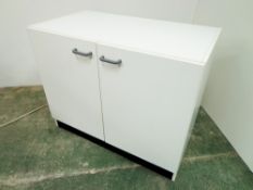 Unknown Melamine Veneered Finished Double Under Bench/Base Cabinet Unit, Ventilated. Standard, white