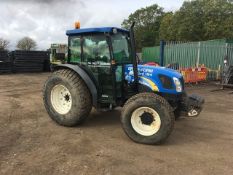 New Holland T4020 tractor fitted with grassland tyres, creep speed gear box, 2 no. exterior