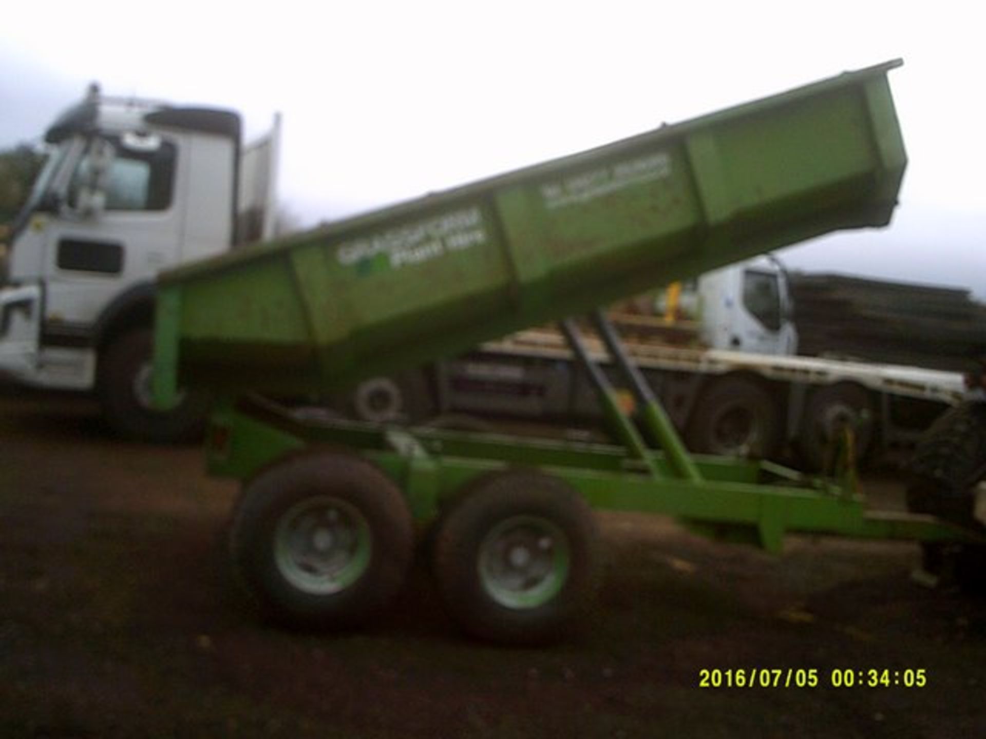 A W four wheel 8500kg tipping trailer, fitted with LGP tyres and tipping tailgate Model SR7 Serial - Image 4 of 4