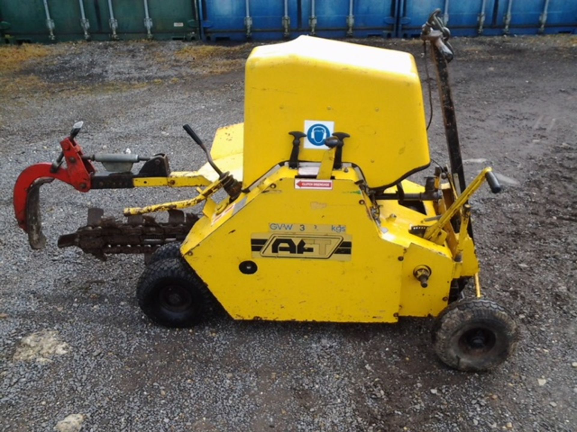 AFT F639 Pedestrian Trencher digs to 550mm depth with spoil to side of trench. Serial F2870/3...