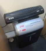 Aurora AS1023CD shredder, Texet LMA3-V laminator and a Brother FAX-T104 fax machine