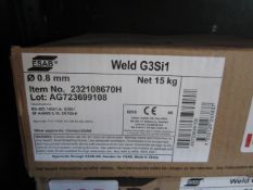 Reel of ESAB 0.8mm G3Sil welding wire