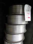 Four assorted part reels of welding wire