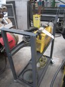 ESAB Caddy Tig HF portable tig welder, serial no: 9313130050 with trolley and reel of welding wire