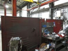 Five various freestanding welding screens