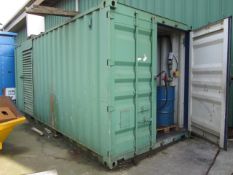 Shipping container, type SP-STDT-02(F) with double rear doors, vented side door and rear vent,