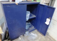 Blue twin door stoarge cabinet