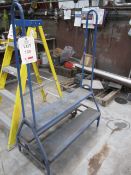 Steel frame 2 tread mobile steps