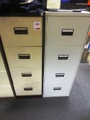 Two 4-drawer filing cabinets