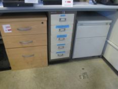 Five assorted pedestal units