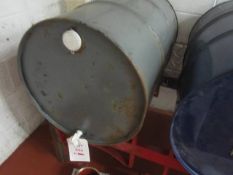 Part filled 45 gallon drum of antifreeze fluid (This item has been opened and part...