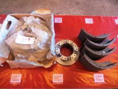 Two Juratek brake discs, boxed/unused, with additional brake disc and four brake pads (unused)