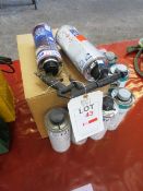 Assorted tins of underbody coater protector, stone chip etc., as lotted