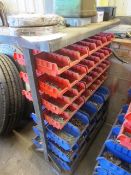 Multi bin storage trolleys, with contents of fastenings