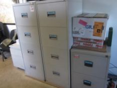 Two steel 4 drawer filing cabinets, one 2-drawer filing cabinet