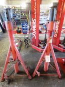 Lynmar pair of high level heavy duty axle stands, capacity 1500kg...