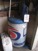 Part filled 205 litre drum of screen wash concentrate (This item has been opened and part used,
