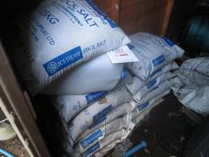 Twelve 25kg bags of rock salt