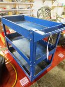 Steel 3 tier trolley, blue