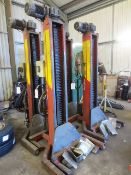 Somers set of four 5.0 ton commercial mobile vehicle lifts, series IV MC, serial no: 34053, ref