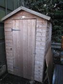 Timber shed, approx external dimensions 4ft x 6ft x 6ft