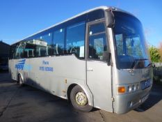 Mercedes 30 seater coach, with cloth upholstered interior, front/rear CCTV cameras, Kenwood CD