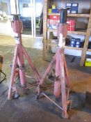 High level adjustable 1500kg axle stand, on wheels, pair of (This item has no record of Thorough
