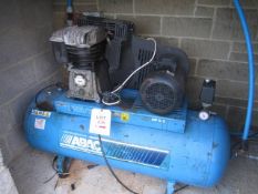 ABAC B5924/200 HP5.5 reciprocating air compressor set, mounted on horizontal air receiver, serial