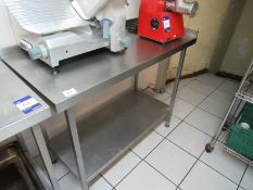 Stainless steel Preparation Table, 1200mm x 600mm, with shelf under