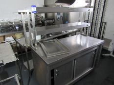 CED Fabrications Ltd HC9 stainless steel Hot Cupboard, 1570mm x 1500mm x 700mm, with heated pass