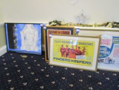 5 various framed and glazed Posters and Artwork