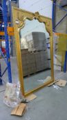 Large ornate gilt framed mirror. 2,2 M x 1.45 M